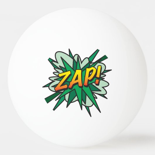 ZAP Modern Cool Funny Comic Book Pingpongbal (Achterkant)