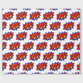 Zap Pop Art Superheld Gift Wrap Cadeaupapier (Vlak)