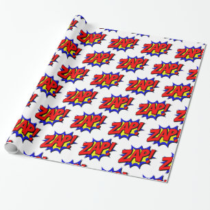 Zap Pop Art Superheld Gift Wrap Cadeaupapier