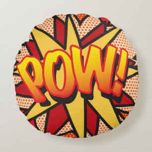 ZAP POW Grappige Koele Moderne Trendy Stripboek Rond Kussen