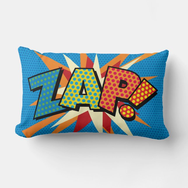 ZAP POW Leuke Retro Stripboek Pop Art Kussen (Voorkant)
