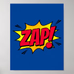 Zap! Retro Pop Art Explosion Poster<br><div class="desc">Breng de levendige energie van klassieke stripboeken in uw ruimte met dit dynamische 'Zap!' pop art design. Perfect voor het toevoegen van een uitbarsting van kleur en opwinding aan elke kamer,  dit stuk kanaliseert de explosieve kracht van retro komische uitroepen. Ideaal voor liefhebbers van  stijl en gedurfde graphics.</div>