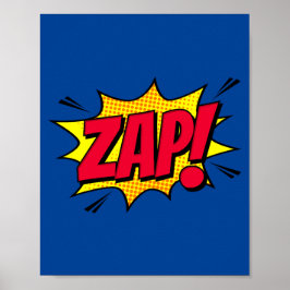 Zap! Retro Pop Art Explosion Poster