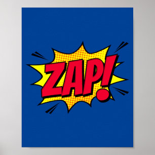 Zap! Retro Pop Art Explosion Poster