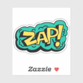 ZAP speech bubble woord, hand getekende illustrati Sticker (Vel)