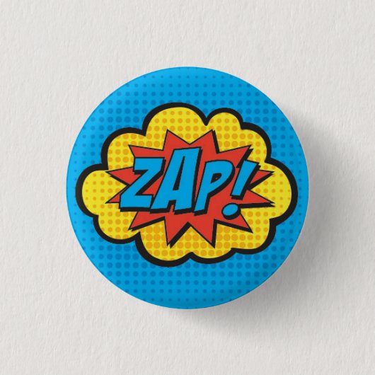 ZAP! Superheld Pin PC Ronde Button 3,2 Cm (Voorkant)