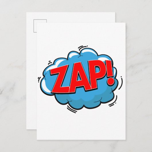ZAP! UITNODIGING BRIEFKAART (Voorkant / Achterkant)