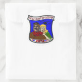 ZAP vel van 6 Ronde Sticker (Tas)