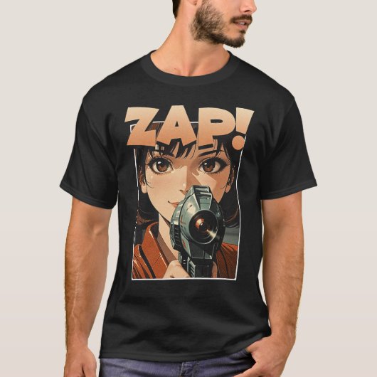 Zap! Vintage Anime T-shirt (Voorkant)