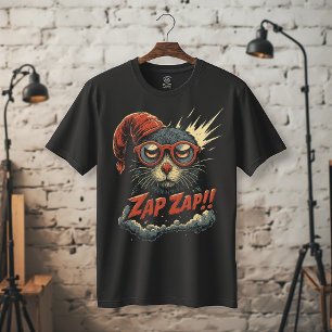 Zap Zap!! Grappige Retro Cartoon Dier Stout Stri T-shirt