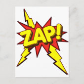 Zap, Zing, Pow. Briefkaart (Voorkant)