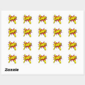 Zap, Zing, Pow. Ronde Sticker (Vel)