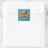 ZAP! ZOWIE! Geëlektrificeerd! Vierkante Sticker (Tas)