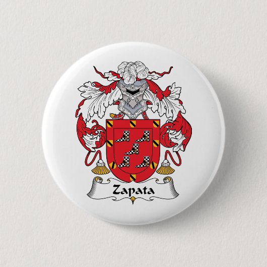 Zapata Family Crest Ronde Button 5,7 Cm (Voorkant)