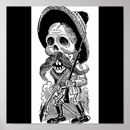 Zapatista Calavera. c. begin jaren '00. Mexico. Poster (Voorkant)