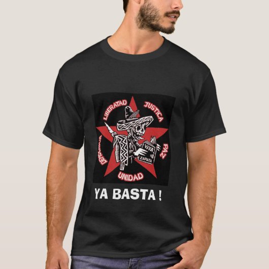 Zapatista, YA BASTA! - Gepersonaliseerd T-shirt (Voorkant)