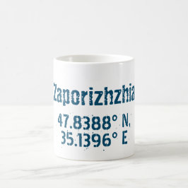 Zaporizhzhia Latitude & lengtegroei Koffiemok