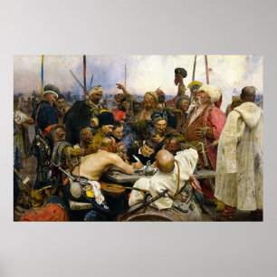 Zaporozhye Cossacks van Ilya Repin Poster