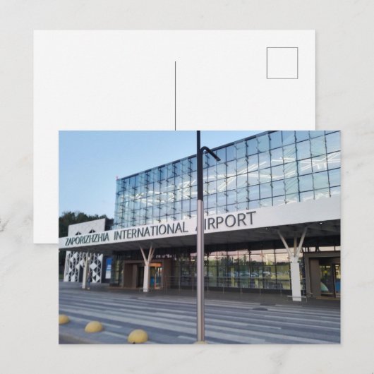 Zaporozhye International Airport in Oekraïne Briefkaart (Voorkant / Achterkant)