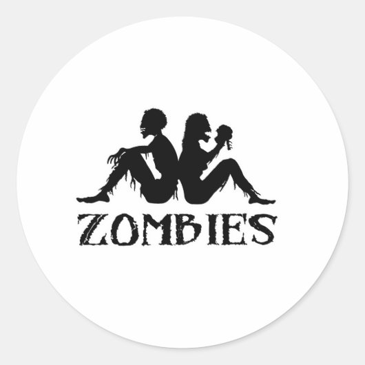 Zappa Zombies Ronde Sticker (Voorkant)