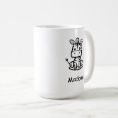 Zappige Zebra Koffiemok (Voorkant rechts)