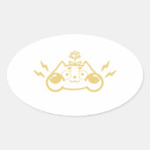 Zappy Chip the Cute Chipmunk Ovale Sticker (Voorkant)