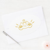 Zappy Chip the Cute Chipmunk Ovale Sticker (Envelop)