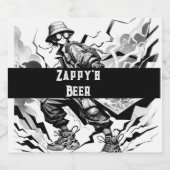 Zappy's bier etiket (Enkel label)