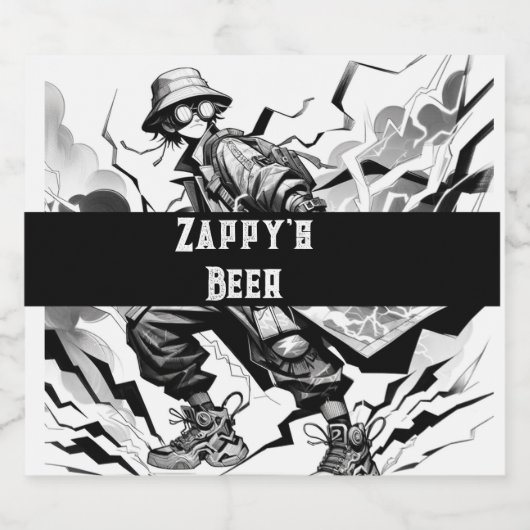 Zappy's bier etiket (Enkel label)