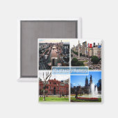 zAR003 BUENOS AIRES, Mosaic, Argentinië, Fridge Magneet (Voorkant / Achterkant)