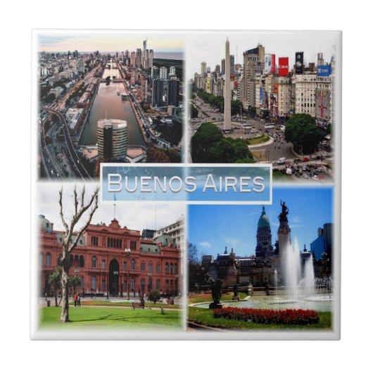 zAR003 BUENOS AIRES, Mozaïek, Argentinië, Tegeltje (Voorkant)