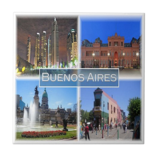 zAR005 BUENOS AIRES, Mozaïek, Argentinië, Tegeltje (Voorkant)