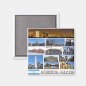 zAR035 BUENOS AIRES, Mosaic, Argentinië, Fridge Magneet (Voorkant / Achterkant)