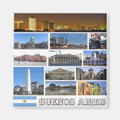 zAR035 BUENOS AIRES, Mosaic, Argentinië, Fridge Magneet (Voorkant)