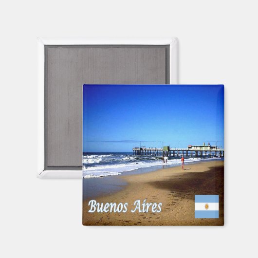 zAR037 BUENOS AIRES, Pinamar, Argentinië, Fridge Magneet (Voorkant / Achterkant)