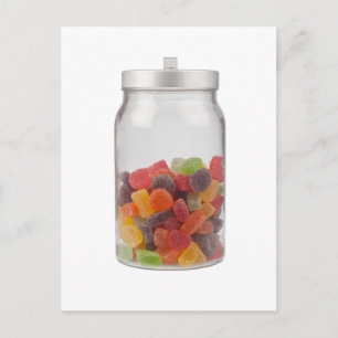 Zar van gummy-snoep briefkaart