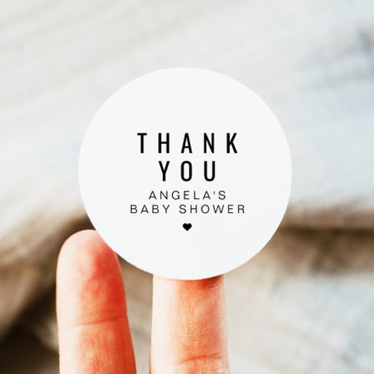 ZARA Eenvoudig Modern Minimalistisch Baby shower F Ronde Sticker