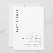 ZARA Eenvoudig Modern Minimalistisch Baby shower Kaart (Voorkant)