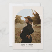 ZARA Eenvoudig Modern Minimalistisch Baby shower Kaart (Achterkant)