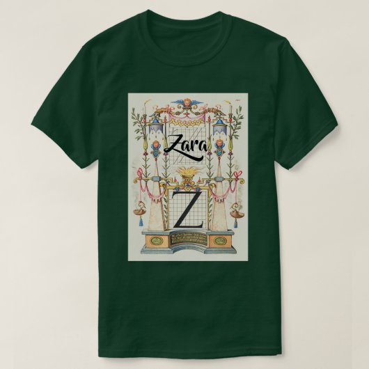 Zara en Moderne Calligrafie Crafter Garden T-shirt (Design voorkant)