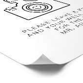 ZARA Minimalist Modern Photo Guestbook Sign Poster (Hoek)