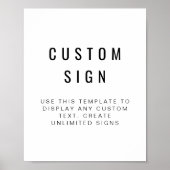 ZARA Modern minimalist - Aangepast bewerkbaar teke Poster (Voorkant)