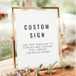 ZARA Modern minimalist - Aangepast bewerkbaar teke Poster