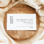 ZARA Modern Minimalist Luier Raffle Game Kaart Plaatskaartje