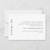 ZARA Modern Minimalist Sans Serif Details Card Kaart (Voorkant)