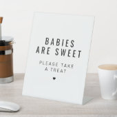 ZARA Modern Minimalistisch Baby shower Favor Sign Reclamebord Met Voetstuk (Insitu)