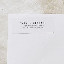 ZARA Modern Minimalistisch Typografie Retouradres Etiket