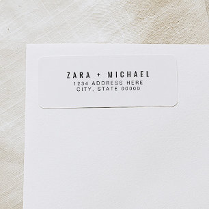 ZARA Modern Minimalistisch Typografie Retouradres Etiket