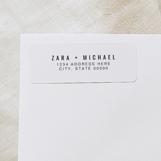ZARA Modern Minimalistisch Typografie Retouradres Etiket