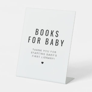 ZARA Modern Minimalistische Boeken voor Baby Sign Reclamebord Met Voetstuk